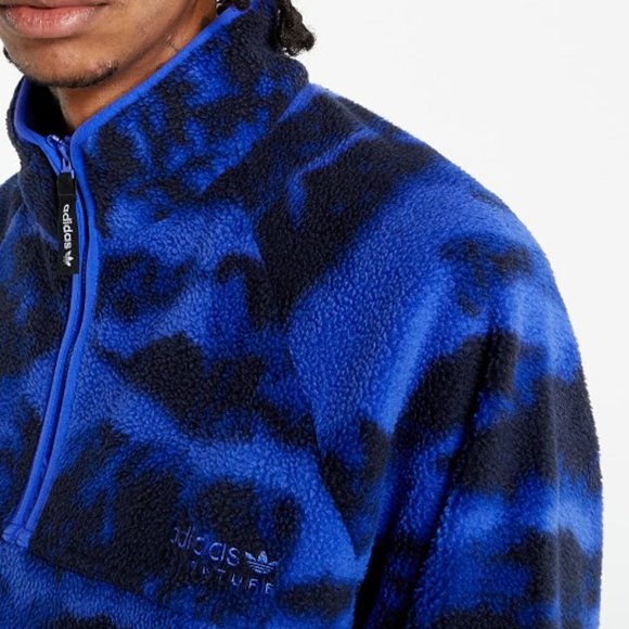 ADIDAS ADVENTURE POLAR FLEECE ALLOVER PRINT HALF-ZIP SWEATSHIRT SIZE M - Picture 5 of 8